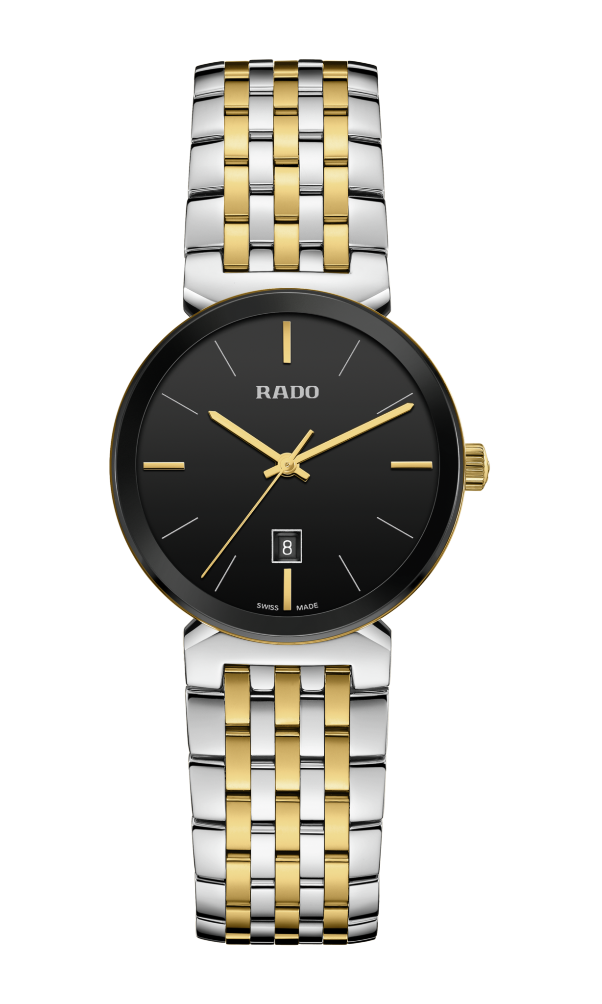 Rado Florence Swiss Quartz Dress Unisex Watch with Stainless Steel Strap,  Gold, 20 (R48914703),Black - Walmart.com