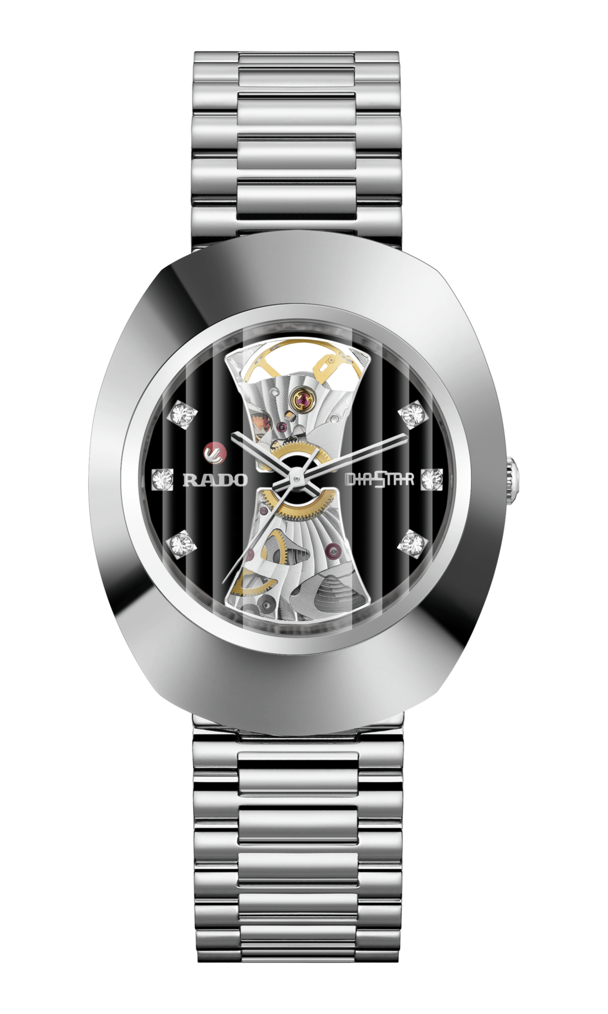 Rado black silver watch best sale